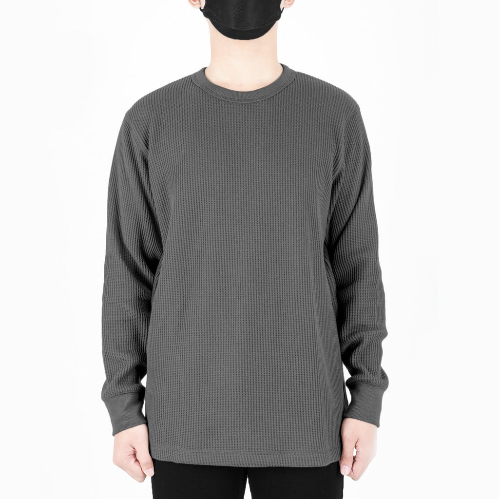 WAFFLE CREWNECK DARK GREY