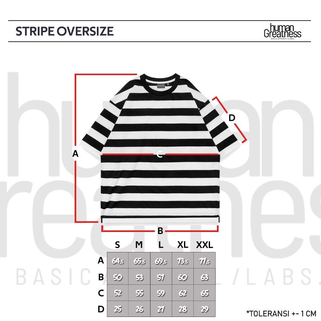 Stripe Oversize Navy - Green - Red