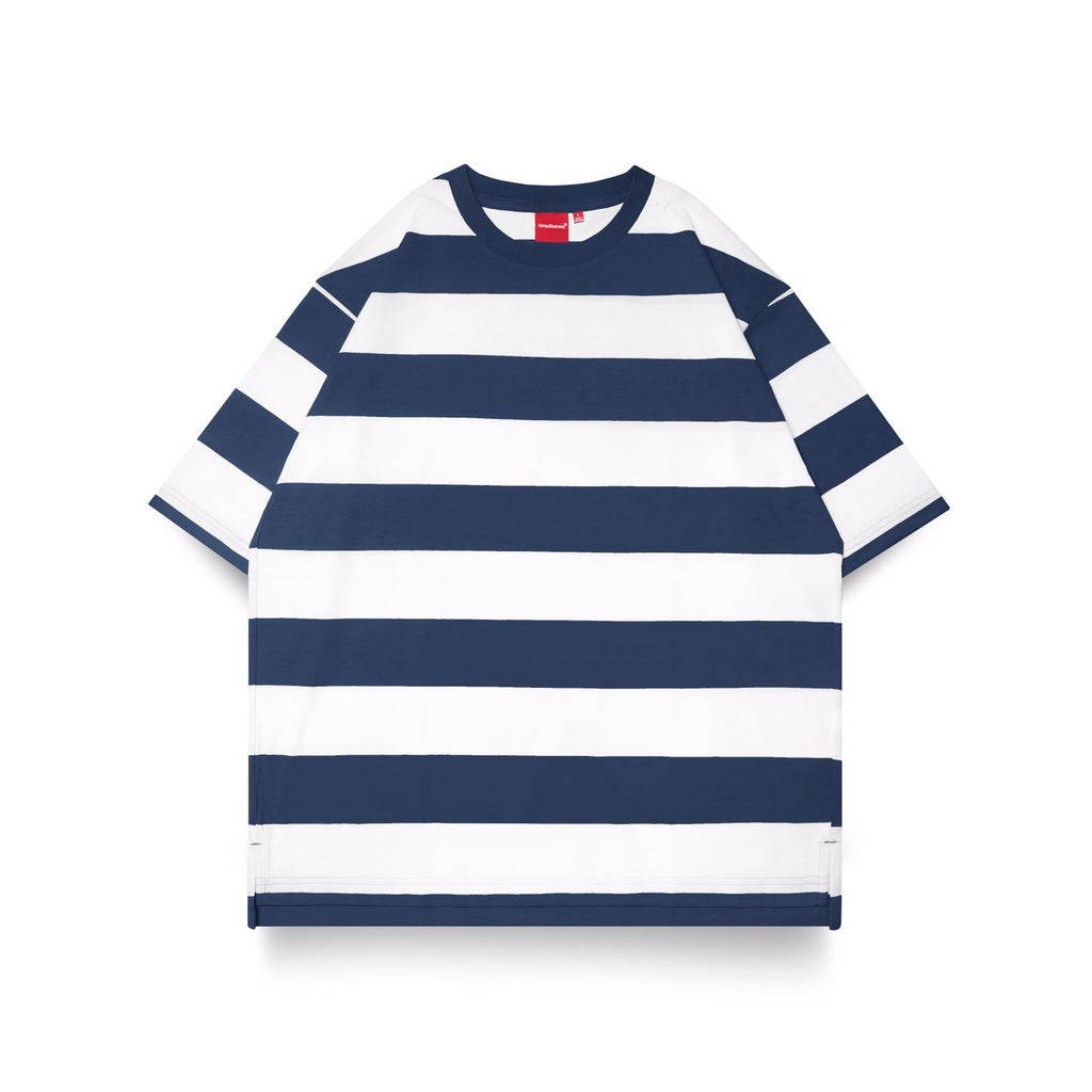 Stripe Oversize T-Shirt Navy - White