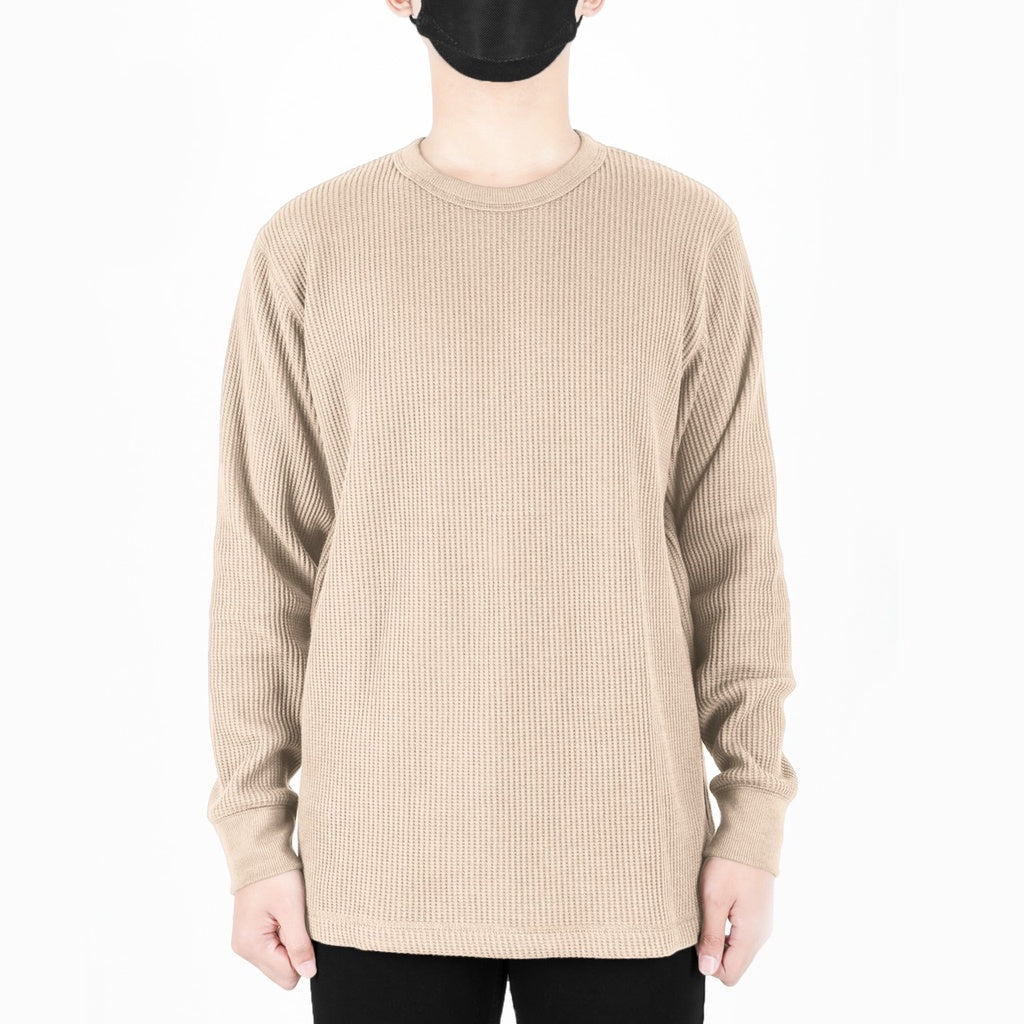 WAFFLE CREWNECK BEIGE