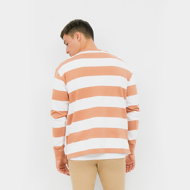 CREWNECK STRIPE MUSIM PANAS - PUTIH