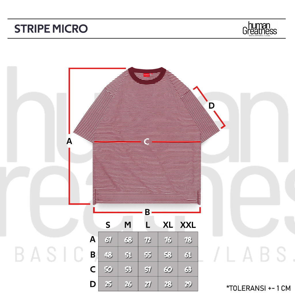 MIC OVERSIZE STRIPE MAROON