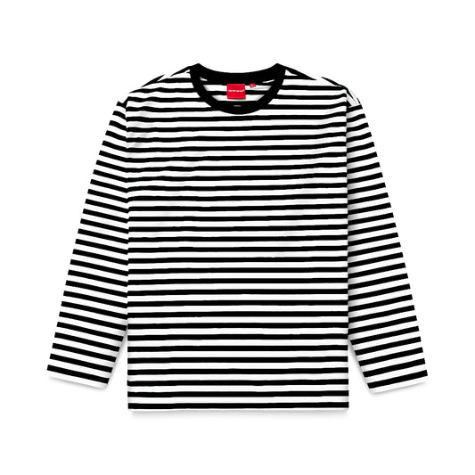 LONG SLEEVE STRIPE BLACK - WHITE