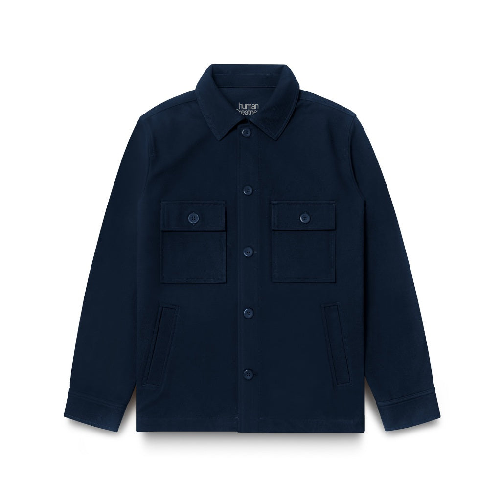 SHACKET TWILL JACKET NAVY – Human Greatness