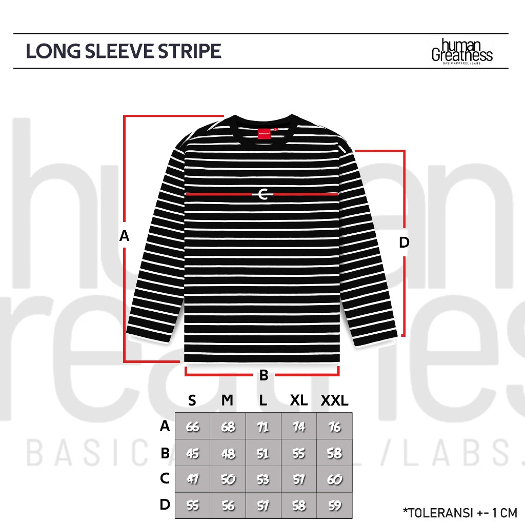 LONG SLEEVE STRIPE SYCAMORE - WHITE