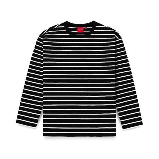 LONG SLEEVE STRIPE DB BLACK - WHITE