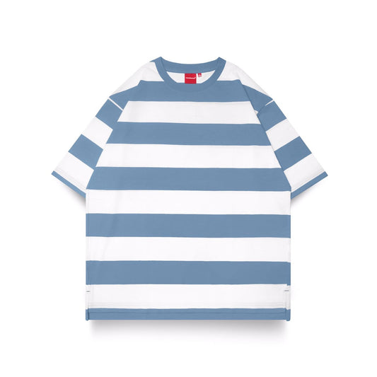Stripe Oversize T-Shirt Royale Blue - White