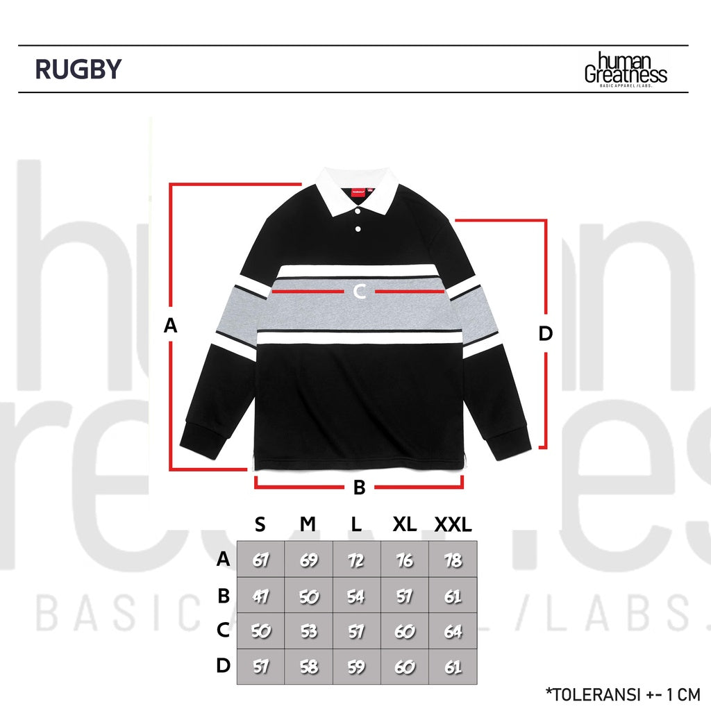 KEMEJA RUGBY HITAM