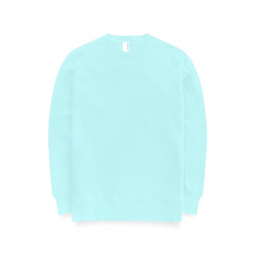 CREWNECK BLEACHED AQUA