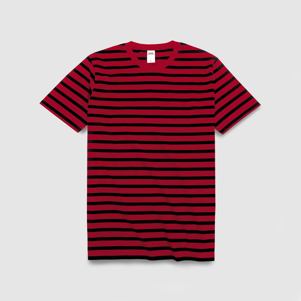 T-SHIRT STRIPE BLACK-RED