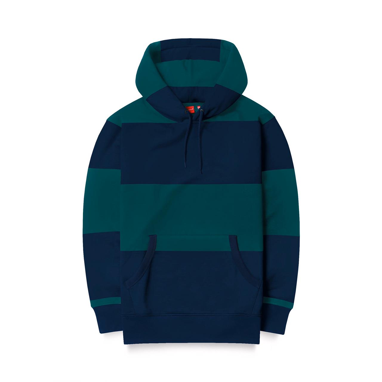 HOODIE STRIPE HIJAU NAVY