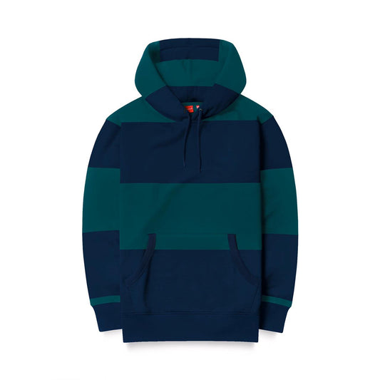 HOODIE STRIPE NAVY GREEN