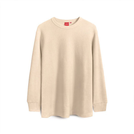 WAFFLE CREWNECK BEIGE