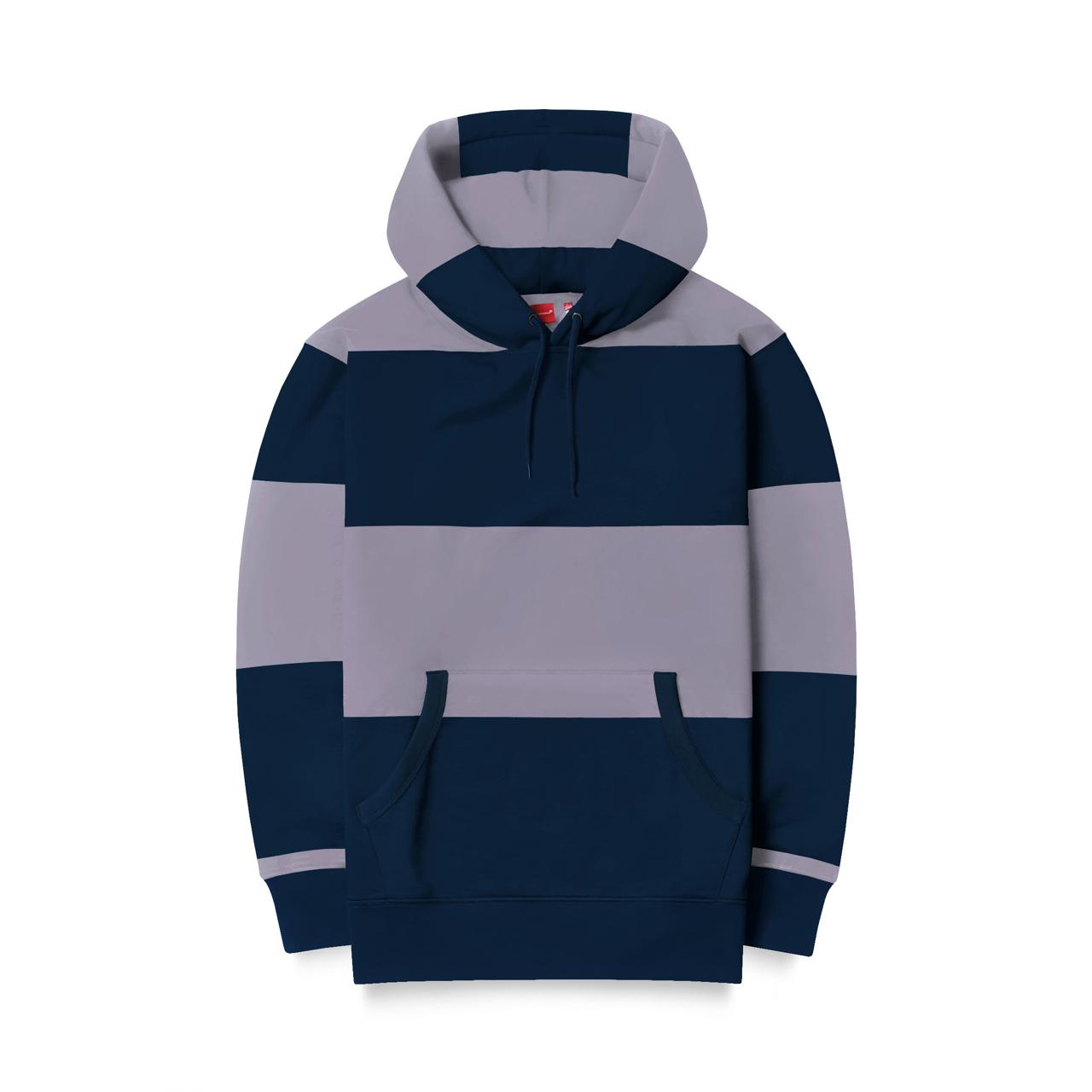 HOODIE STRIPE NAVY ABU