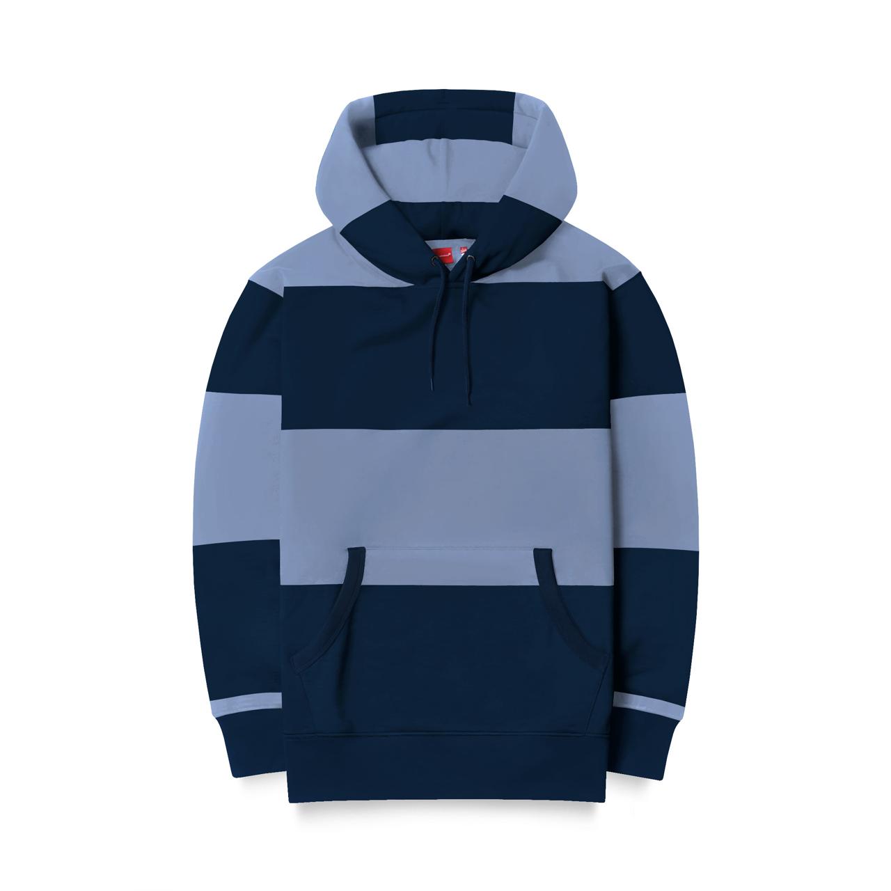 HOODIE STRIPE BIRU NAVY